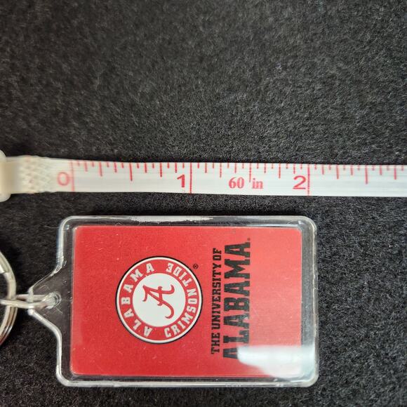 Alabama Crimson Tide 2 inch acrylic key chain ring NWT double side collegiate - Picture 3 of 5